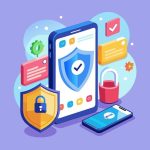 Secure mobile app protecting data and privacy.