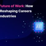 Advanced AI technology reshaping careers and industries infographic.