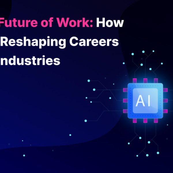 Advanced AI technology reshaping careers and industries infographic.